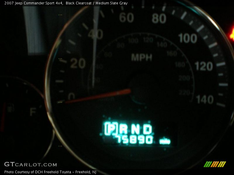 Black Clearcoat / Medium Slate Gray 2007 Jeep Commander Sport 4x4