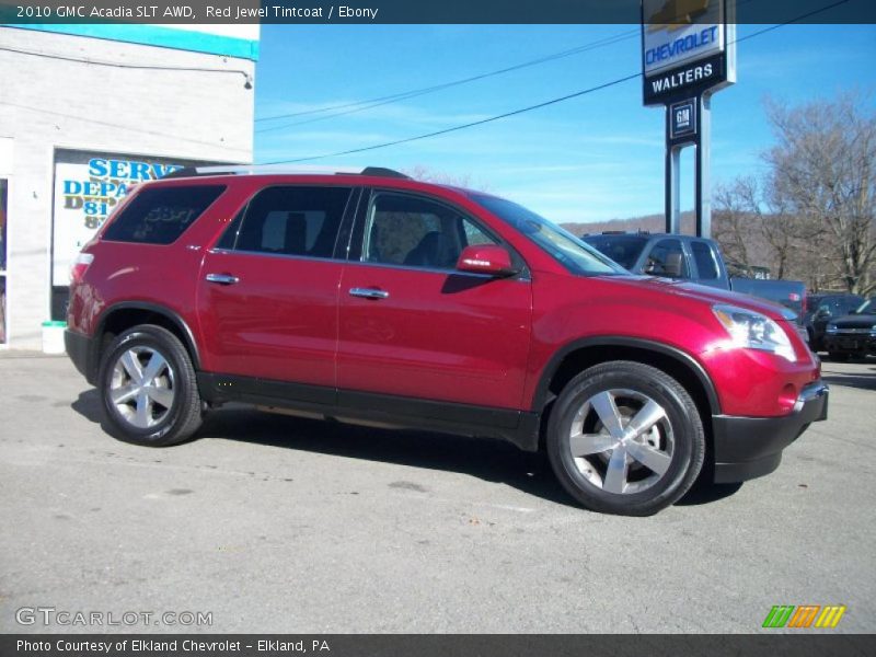 Red Jewel Tintcoat / Ebony 2010 GMC Acadia SLT AWD
