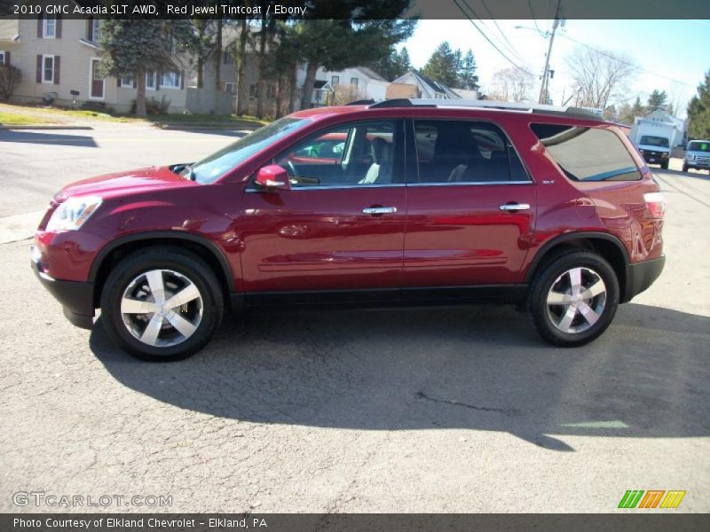 Red Jewel Tintcoat / Ebony 2010 GMC Acadia SLT AWD