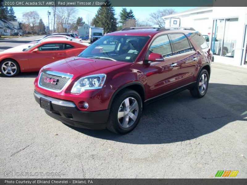 Red Jewel Tintcoat / Ebony 2010 GMC Acadia SLT AWD