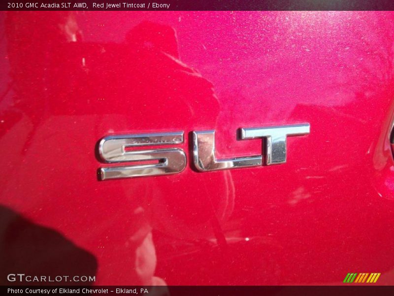 Red Jewel Tintcoat / Ebony 2010 GMC Acadia SLT AWD