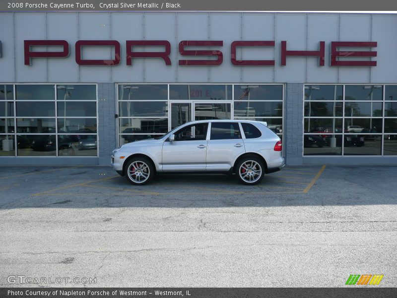 Crystal Silver Metallic / Black 2008 Porsche Cayenne Turbo