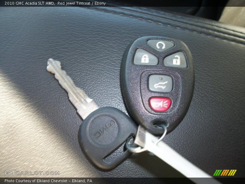 Red Jewel Tintcoat / Ebony 2010 GMC Acadia SLT AWD