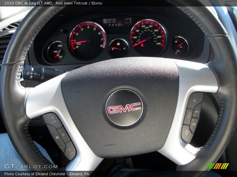 Red Jewel Tintcoat / Ebony 2010 GMC Acadia SLT AWD