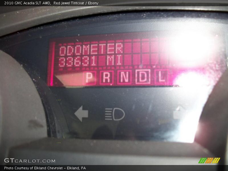 Red Jewel Tintcoat / Ebony 2010 GMC Acadia SLT AWD