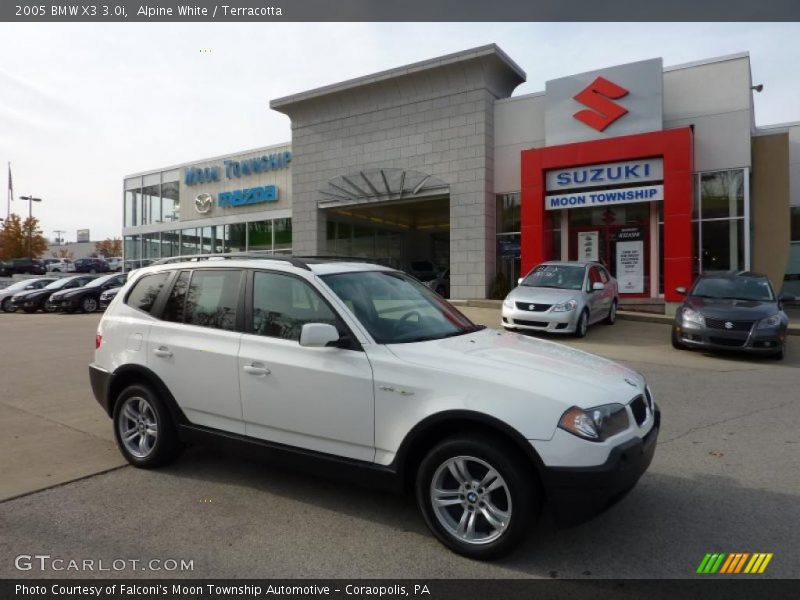 Alpine White / Terracotta 2005 BMW X3 3.0i