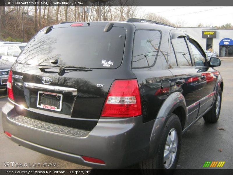 Ebony Black / Gray 2008 Kia Sorento EX 4x4