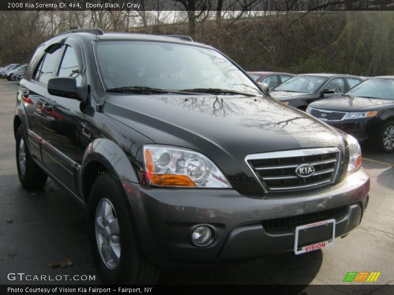 Ebony Black / Gray 2008 Kia Sorento EX 4x4
