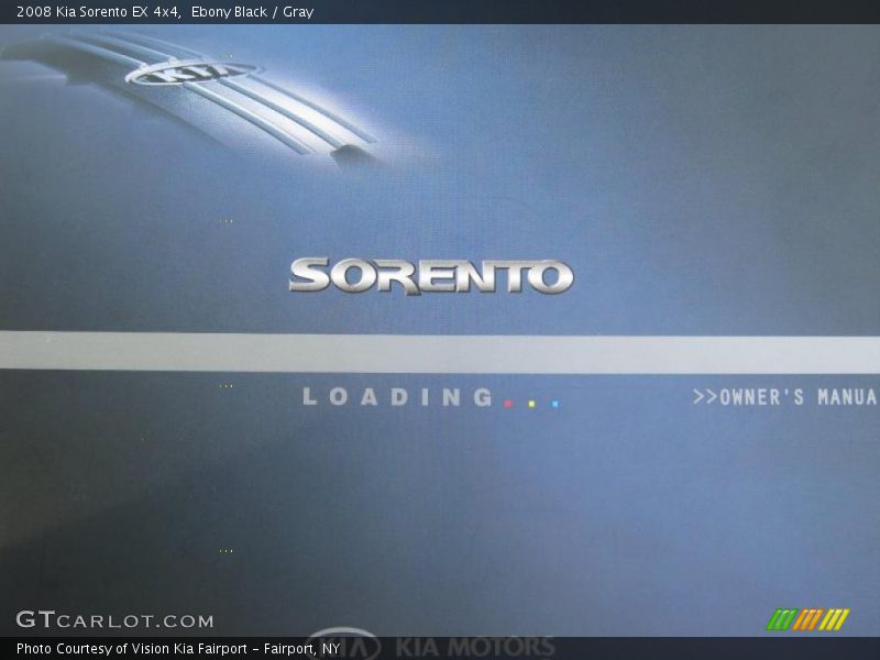 Ebony Black / Gray 2008 Kia Sorento EX 4x4