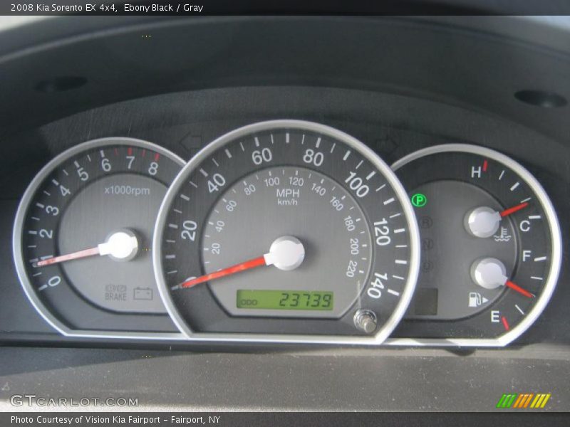 Ebony Black / Gray 2008 Kia Sorento EX 4x4