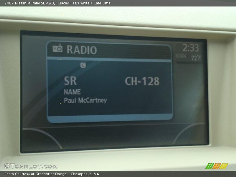 Glacier Pearl White / Cafe Latte 2007 Nissan Murano SL AWD