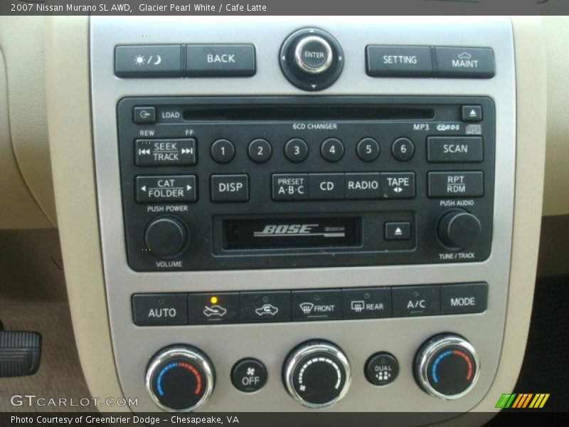 Glacier Pearl White / Cafe Latte 2007 Nissan Murano SL AWD