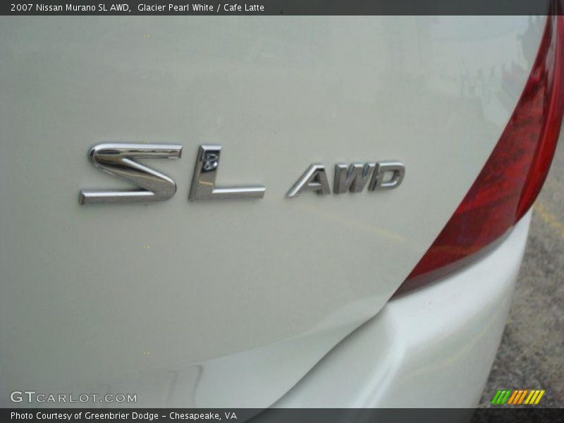 Glacier Pearl White / Cafe Latte 2007 Nissan Murano SL AWD