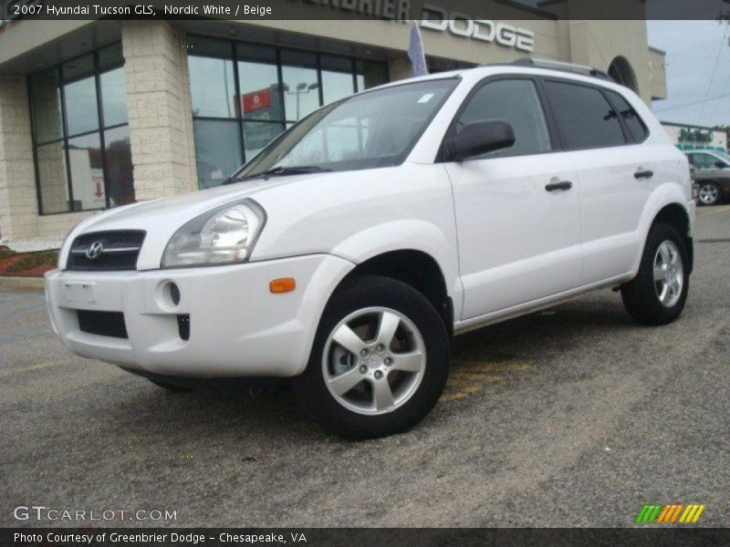 Nordic White / Beige 2007 Hyundai Tucson GLS