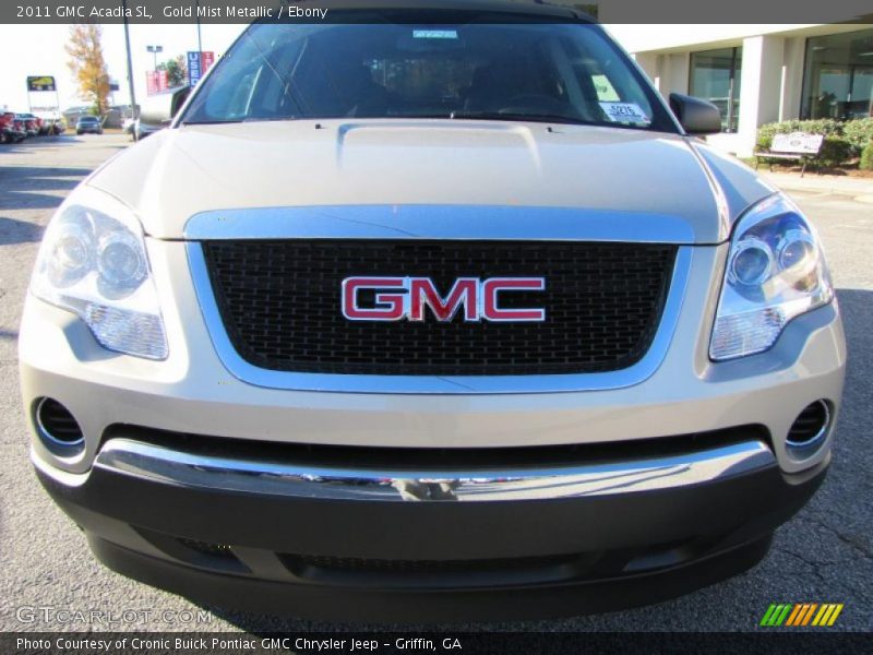 Gold Mist Metallic / Ebony 2011 GMC Acadia SL