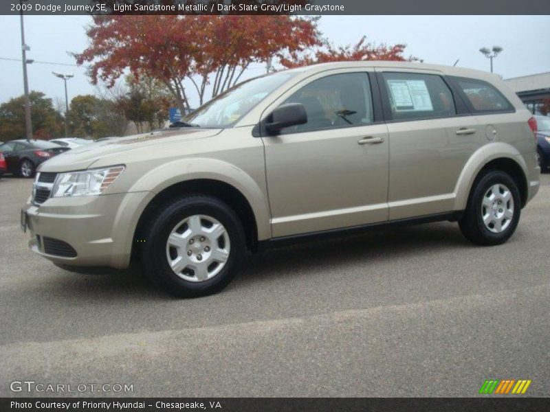 Light Sandstone Metallic / Dark Slate Gray/Light Graystone 2009 Dodge Journey SE
