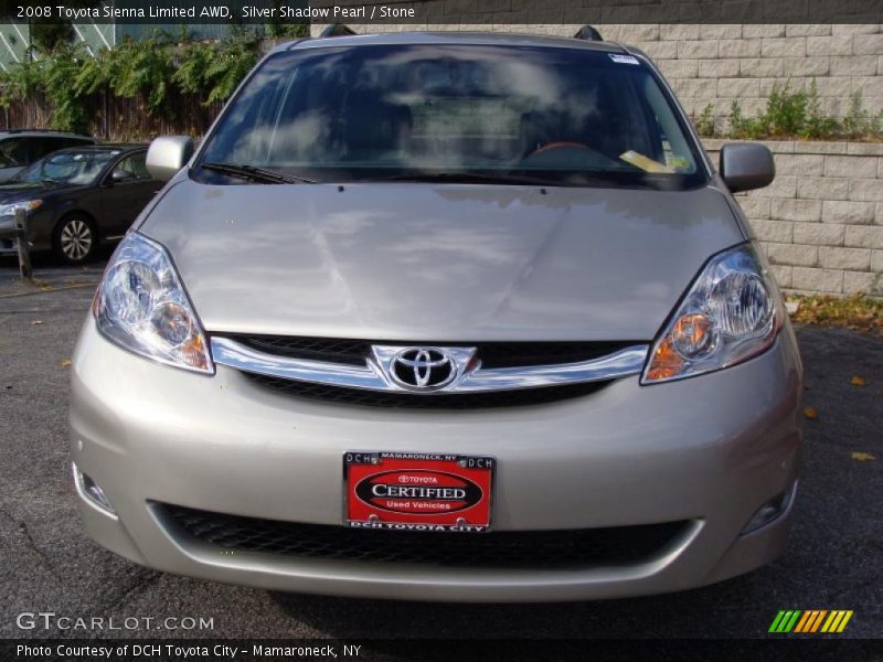 Silver Shadow Pearl / Stone 2008 Toyota Sienna Limited AWD