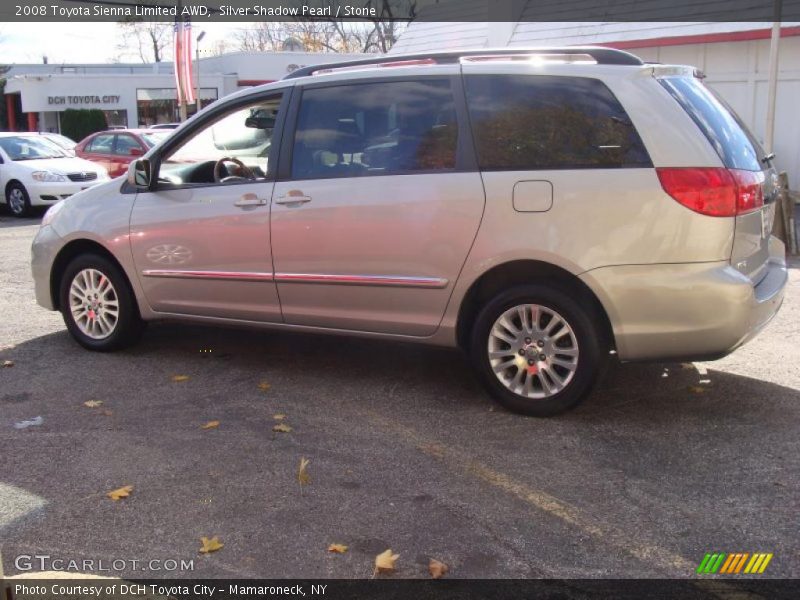 Silver Shadow Pearl / Stone 2008 Toyota Sienna Limited AWD