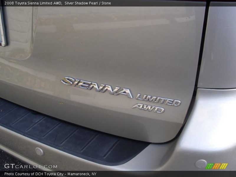 Silver Shadow Pearl / Stone 2008 Toyota Sienna Limited AWD