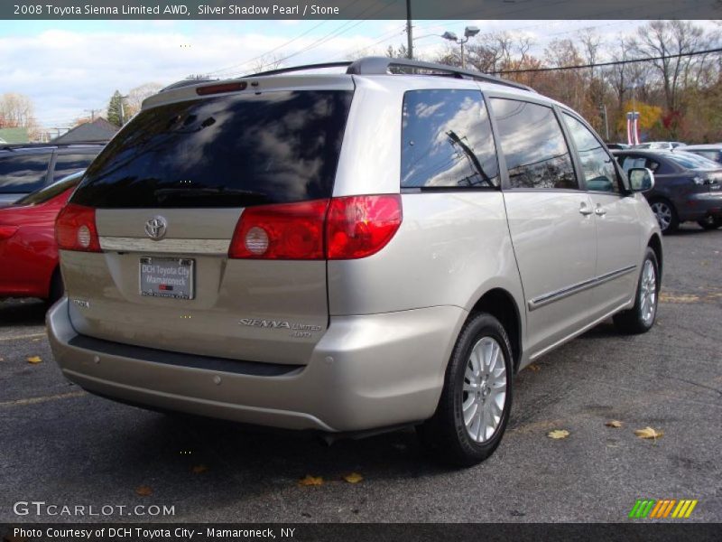 Silver Shadow Pearl / Stone 2008 Toyota Sienna Limited AWD