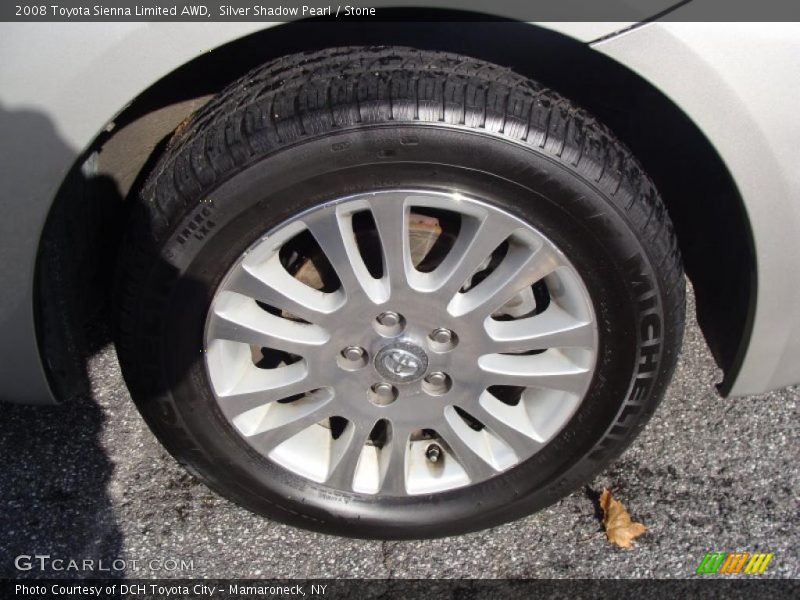 Silver Shadow Pearl / Stone 2008 Toyota Sienna Limited AWD