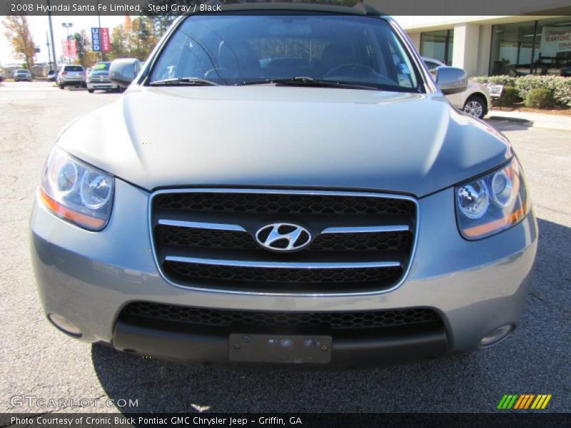 Steel Gray / Black 2008 Hyundai Santa Fe Limited