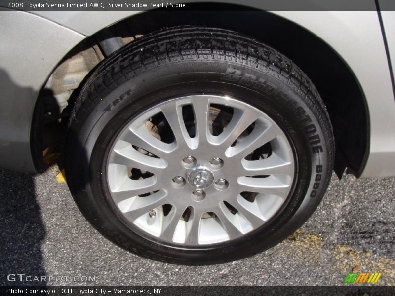 Silver Shadow Pearl / Stone 2008 Toyota Sienna Limited AWD