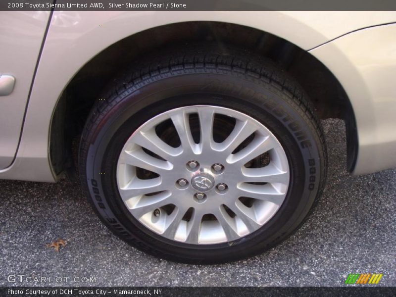 Silver Shadow Pearl / Stone 2008 Toyota Sienna Limited AWD