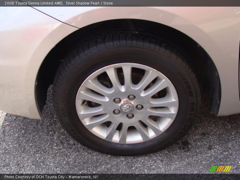 Silver Shadow Pearl / Stone 2008 Toyota Sienna Limited AWD