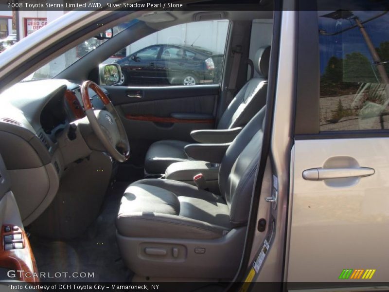 Silver Shadow Pearl / Stone 2008 Toyota Sienna Limited AWD
