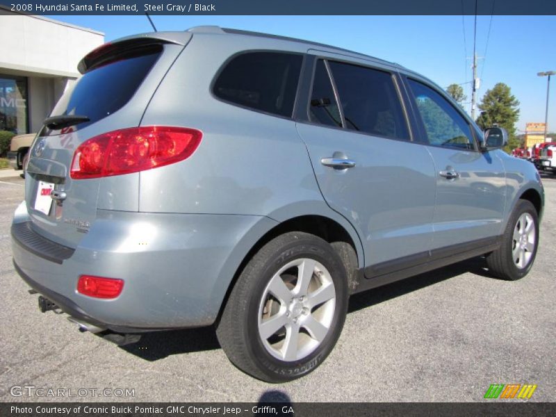 Steel Gray / Black 2008 Hyundai Santa Fe Limited