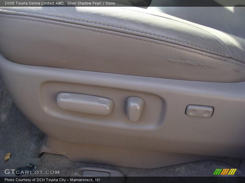 Silver Shadow Pearl / Stone 2008 Toyota Sienna Limited AWD