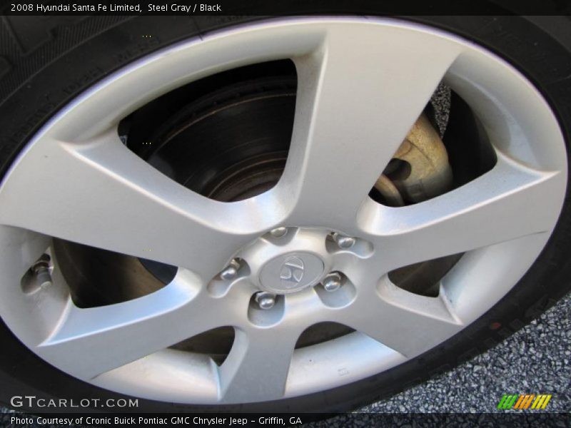 Steel Gray / Black 2008 Hyundai Santa Fe Limited