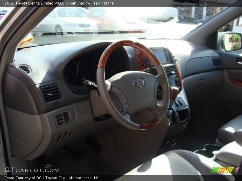 Silver Shadow Pearl / Stone 2008 Toyota Sienna Limited AWD