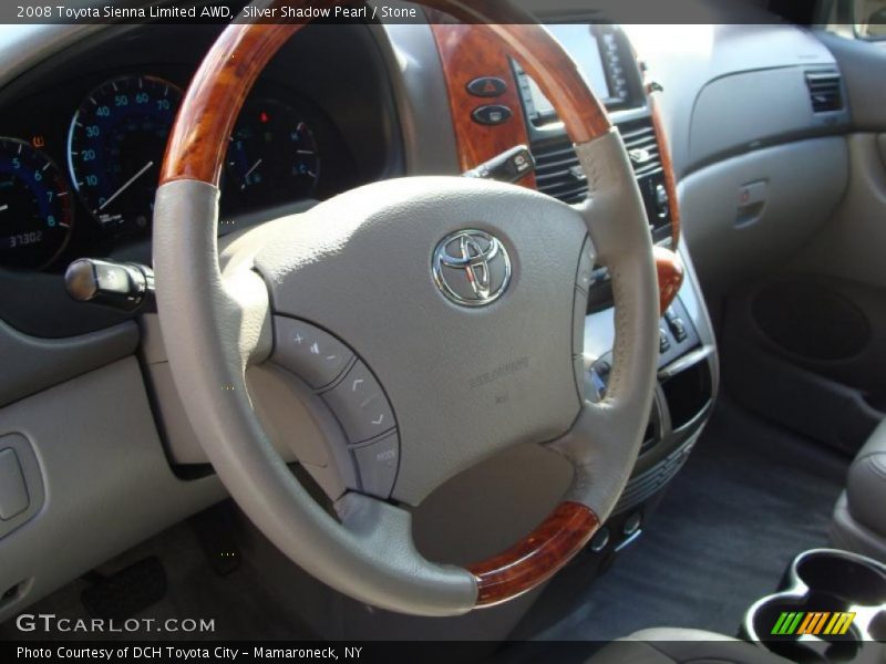 Silver Shadow Pearl / Stone 2008 Toyota Sienna Limited AWD