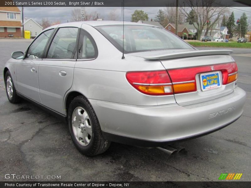 Bright Silver / Black 2001 Saturn L Series L300 Sedan