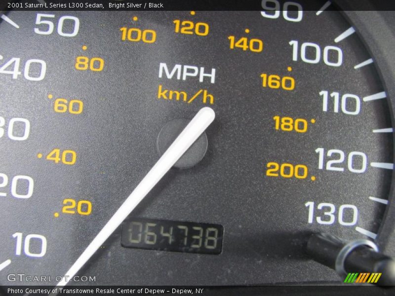 Bright Silver / Black 2001 Saturn L Series L300 Sedan
