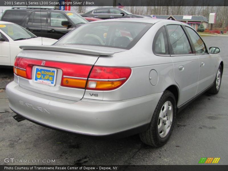 Bright Silver / Black 2001 Saturn L Series L300 Sedan