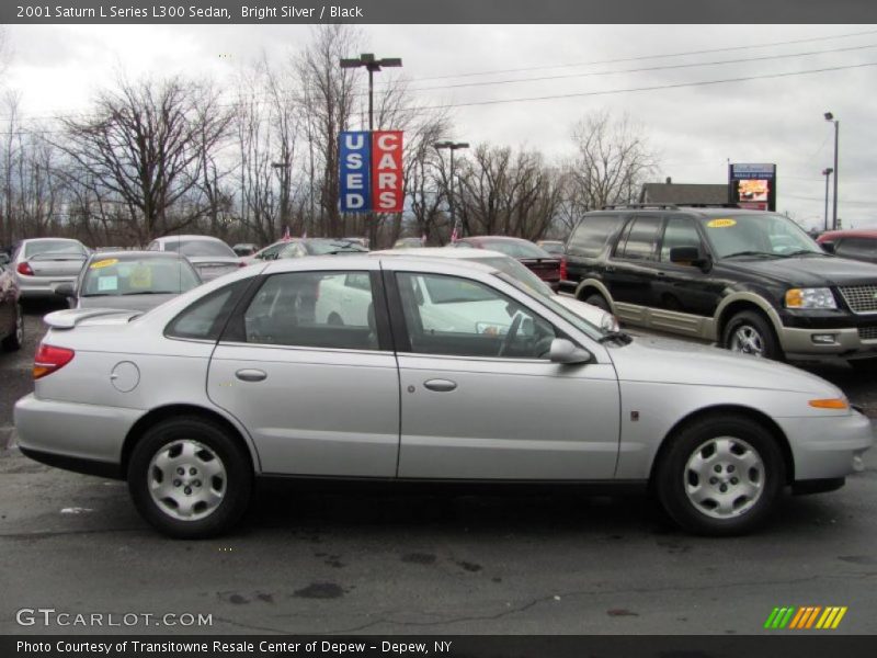 Bright Silver / Black 2001 Saturn L Series L300 Sedan