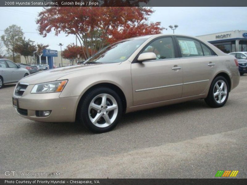 Golden Beige / Beige 2008 Hyundai Sonata Limited