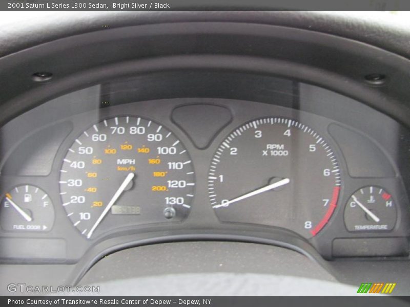 Bright Silver / Black 2001 Saturn L Series L300 Sedan