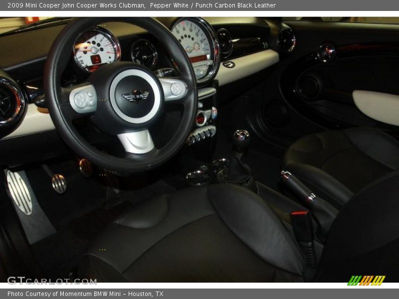 Pepper White / Punch Carbon Black Leather 2009 Mini Cooper John Cooper Works Clubman