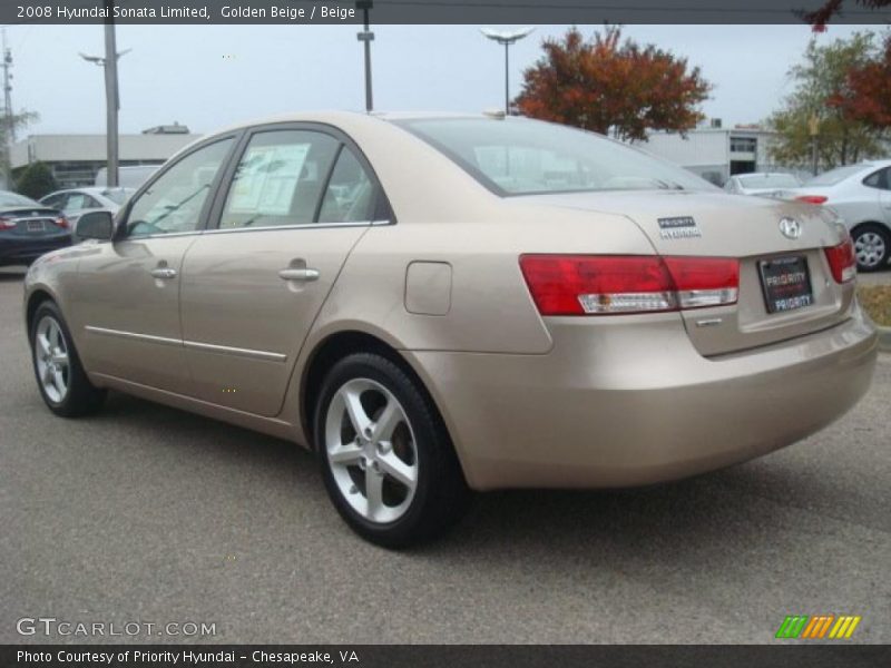 Golden Beige / Beige 2008 Hyundai Sonata Limited