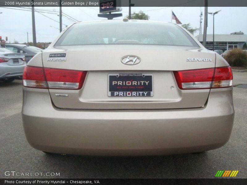 Golden Beige / Beige 2008 Hyundai Sonata Limited