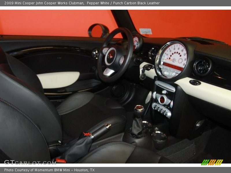 Pepper White / Punch Carbon Black Leather 2009 Mini Cooper John Cooper Works Clubman