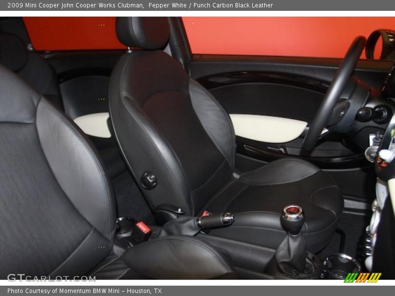 Pepper White / Punch Carbon Black Leather 2009 Mini Cooper John Cooper Works Clubman