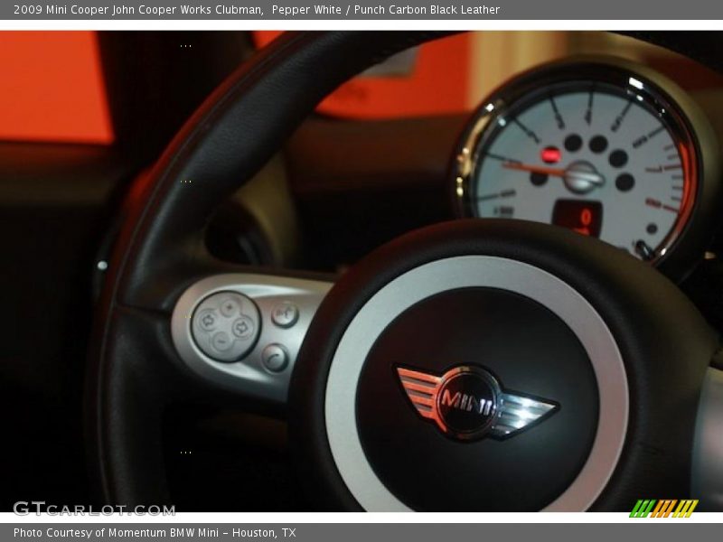 Pepper White / Punch Carbon Black Leather 2009 Mini Cooper John Cooper Works Clubman