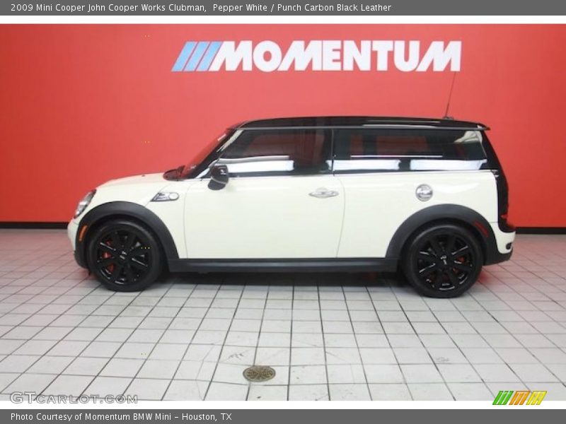Pepper White / Punch Carbon Black Leather 2009 Mini Cooper John Cooper Works Clubman