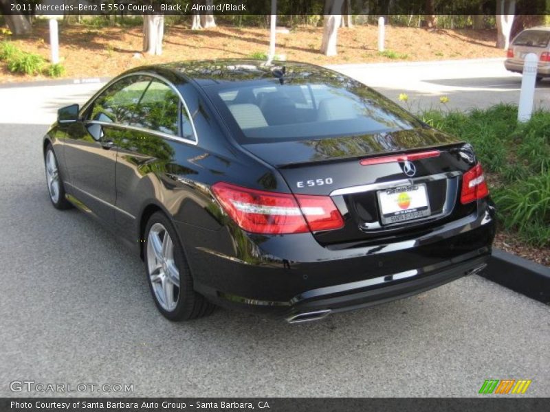 Black / Almond/Black 2011 Mercedes-Benz E 550 Coupe