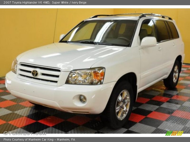 Super White / Ivory Beige 2007 Toyota Highlander V6 4WD